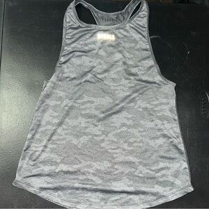 NOBULL Lightweight Textured Tank Racerback Black and Gray Camo Small